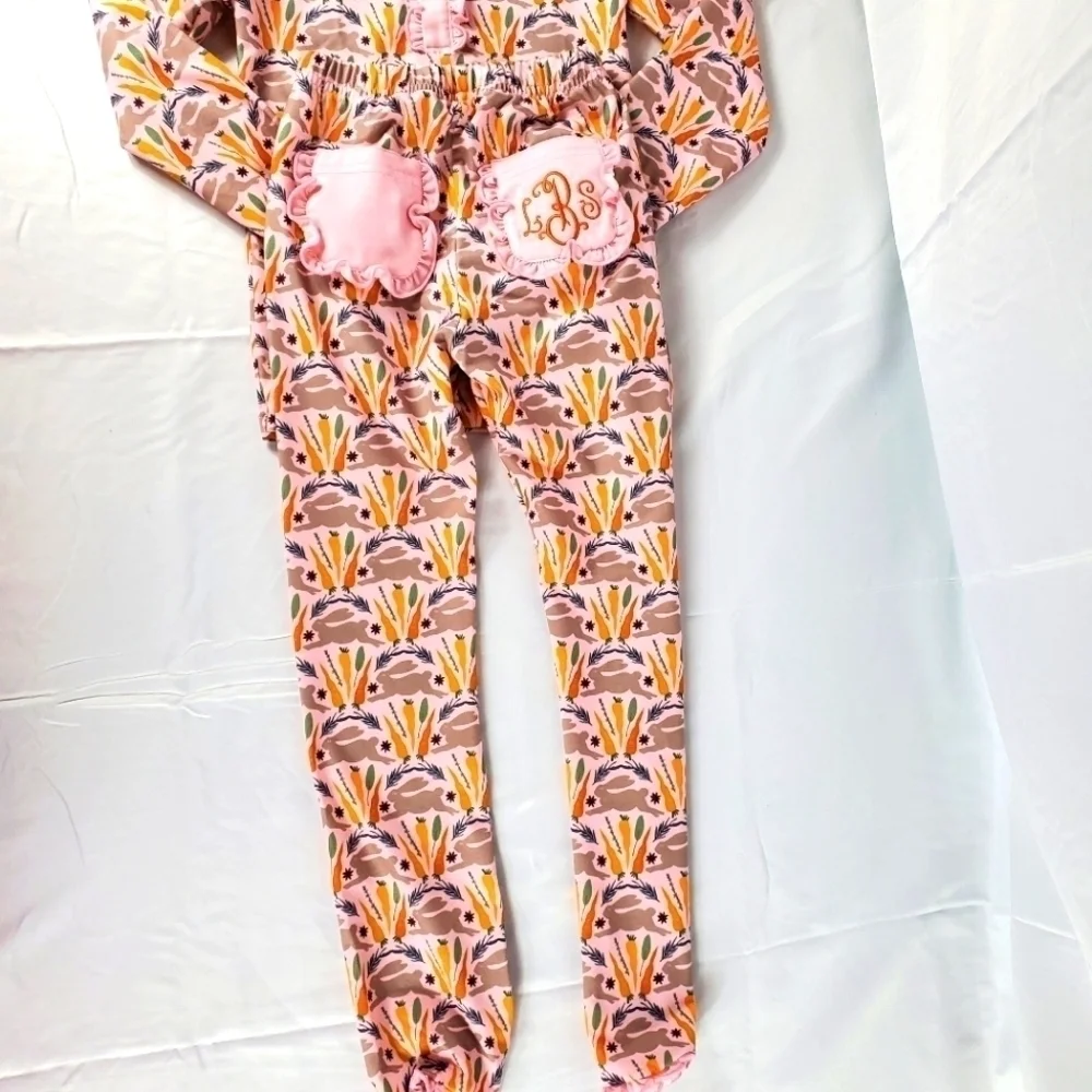 Smockingbird Spring Bunnies Pink Pima Cotton Pajama size 5